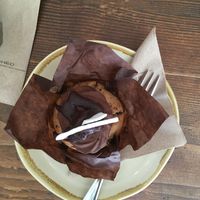 Vegan chocolate and coconut muffin. at Remé in Dusseldorf
