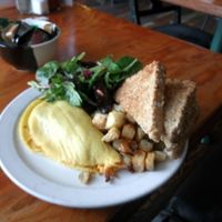 Vegan omelette at The Wallflower Modern Diner in Vancouver