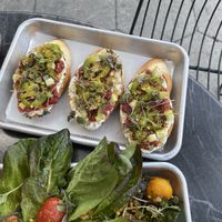 I highly recommend the bruschetta  at Freya's Diner in St Petersburg