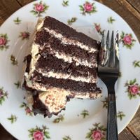 Chocolate cookie dough cake   at Freya's Diner in St Petersburg