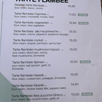 Menu as of June 2023  at Café Hauptwache in Frankfurt