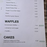 Menu as of June 2023  at Café Hauptwache in Frankfurt