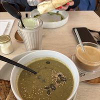 Tagessuppe (immer vegan) und Großartiger wrap   at Café Aivilo in Lingen