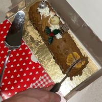 Vegan kerstbuche  at Ijssalon Brasserie Bas in Boortmeerbeek