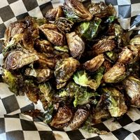 Balsamic glazed Brussels sprouts  at Whitefish Handcrafted Spirits in Kalispell