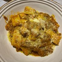 Pasta with Bolognese made out of Lentils  at Matre in Gallipoli