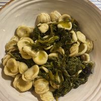 Orecchiette con cime di rapa e olive  at Matre in Gallipoli