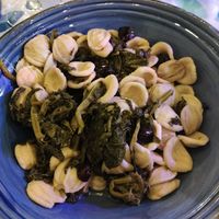 Orecchiette con cime di rapa e olive at Matre in Gallipoli