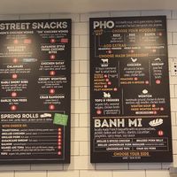 Menu boards at Phans 55 in Huntington Beach