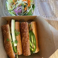 Tofu Bahn Mi with salad.  at Phans 55 in Huntington Beach
