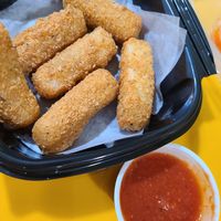 Mozzarella sticks at Plant Based Burger Company in Maple Heights