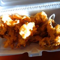 Breaded Oyster Mushrooms. Came with a delicious spicy dip. at Plant Based Burger Company in Maple Heights