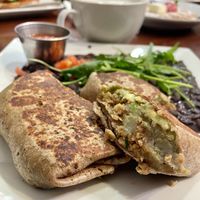 Crispy burrito (egg white sub for potatoes)  at Naked Cafe in Carlsbad