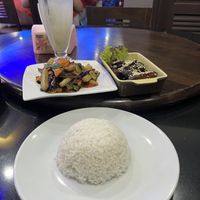 Soursop, Thai veggies, roast duck  at Man Yuan Fang in Malacca