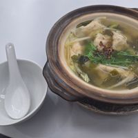 Vegetable dumpling soup at Man Yuan Fang in Malacca