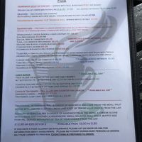 Food menu at Minstrels Gallery Tearoom in Hawkshead