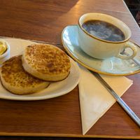 Coffee & crumpets at Minstrels Gallery Tearoom in Hawkshead