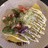 vegan jackfruit pancake  at U Królika in Gdansk