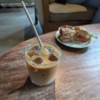 iced latte at Slow Hands in Hagersten