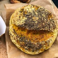 Rice flour and turmeric sourdough bread at Bocagua in Mallorca