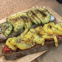 Pamboli with avocado and yellow sweet potato  at Bocagua in Mallorca