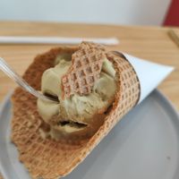 Pistachio with cones made from chia seeds at Lilac Oak in Central Singapore