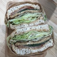 Tempeh sandwich   at Lilac Oak in Central Singapore