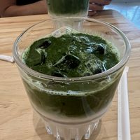 Matcha with oat milk  at Lilac Oak in Central Singapore
