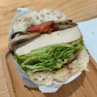 Mushroom Tofu Ciabatta at Lilac Oak in Central Singapore