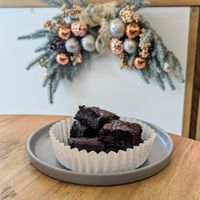 Vegan Valrhona 70% Dark Brownies at Lilac Oak in Central Singapore