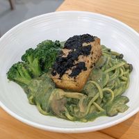 Vegan Kombu Cream Pasta with Nori Tofysh at Lilac Oak in Central Singapore