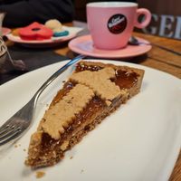 Lemon and ginger vegan crostata at Caffe Vergnano 1882 in Numana