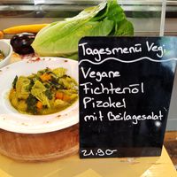 Daily lunch menu, not sure if vegan available every day at Kaffee Klatsch in Chur