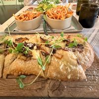 Mushroom Flatbread pizza   at Mood in Tequesta