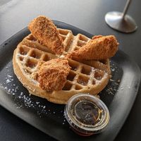 Homemade Waffles and Chicken at Vegans Are Us in Atlantic City