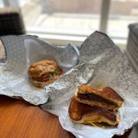 Crispy Chick'n Sandwich & Reuben Sandwich at Vegans Are Us in Atlantic City