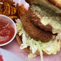 Crab Cake Burger  at Vegans Are Us in Atlantic City