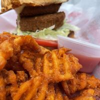 Sweet Potato Waffle Fries  at Vegans Are Us in Atlantic City