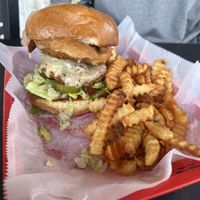 Double spicy chicken stacker  at Vegans Are Us in Atlantic City
