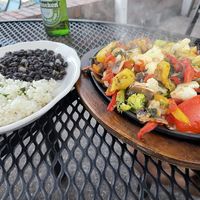 Veggie fajitas at Mexicali Rose in Wisconsin Dells