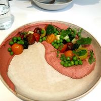 hummus salad at Pinch Brunch Bar in Seoul