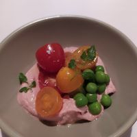 Sample servint of the hummus salad at Pinch Brunch Bar in Seoul