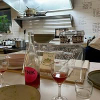 Seating across the kitchen aisle  at Pinch Brunch Bar in Seoul