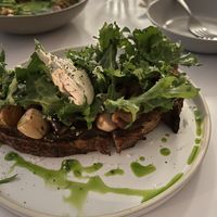 Mushroom tartine  at Pinch Brunch Bar in Seoul