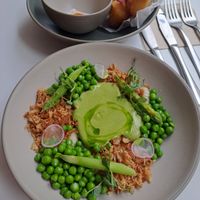 The potato gnocchi is underneath at Pinch Brunch Bar in Seoul