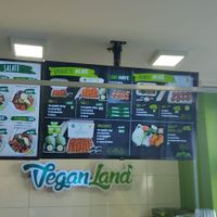 Menu above counter at Veganland - Keupstrasse in Cologne