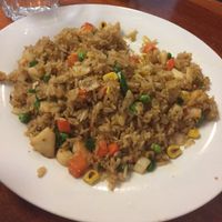 mmmmmmmmm Tom yum fried rice at Loving Hut in Richmond