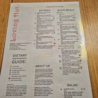 Menu Nov 2025 at Loving Hut in Richmond