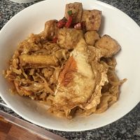 Pad Thai with vegan egg   at Loving Hut in Richmond