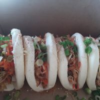 Shredded tofu buns at Hap Healthy Steam Cuisine in Vancouver